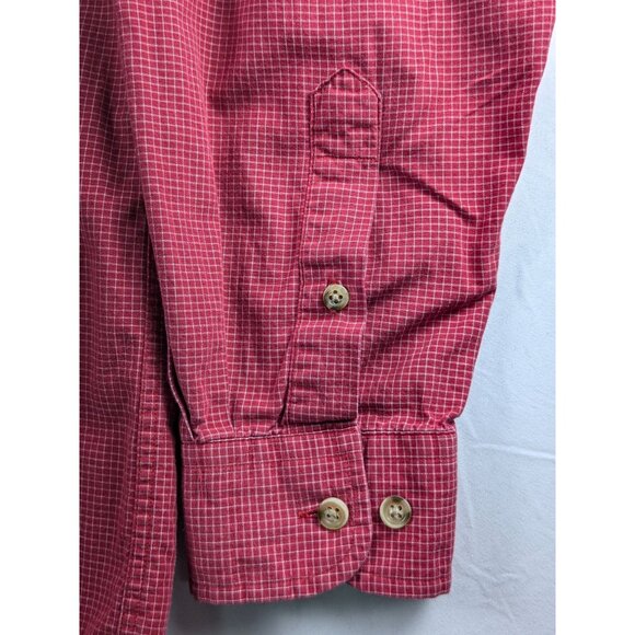 Wisconsin Badgers Crable Sportswear NCAA Red Checkered Mens Med Button-Up Shirt - Picture 7 of 14